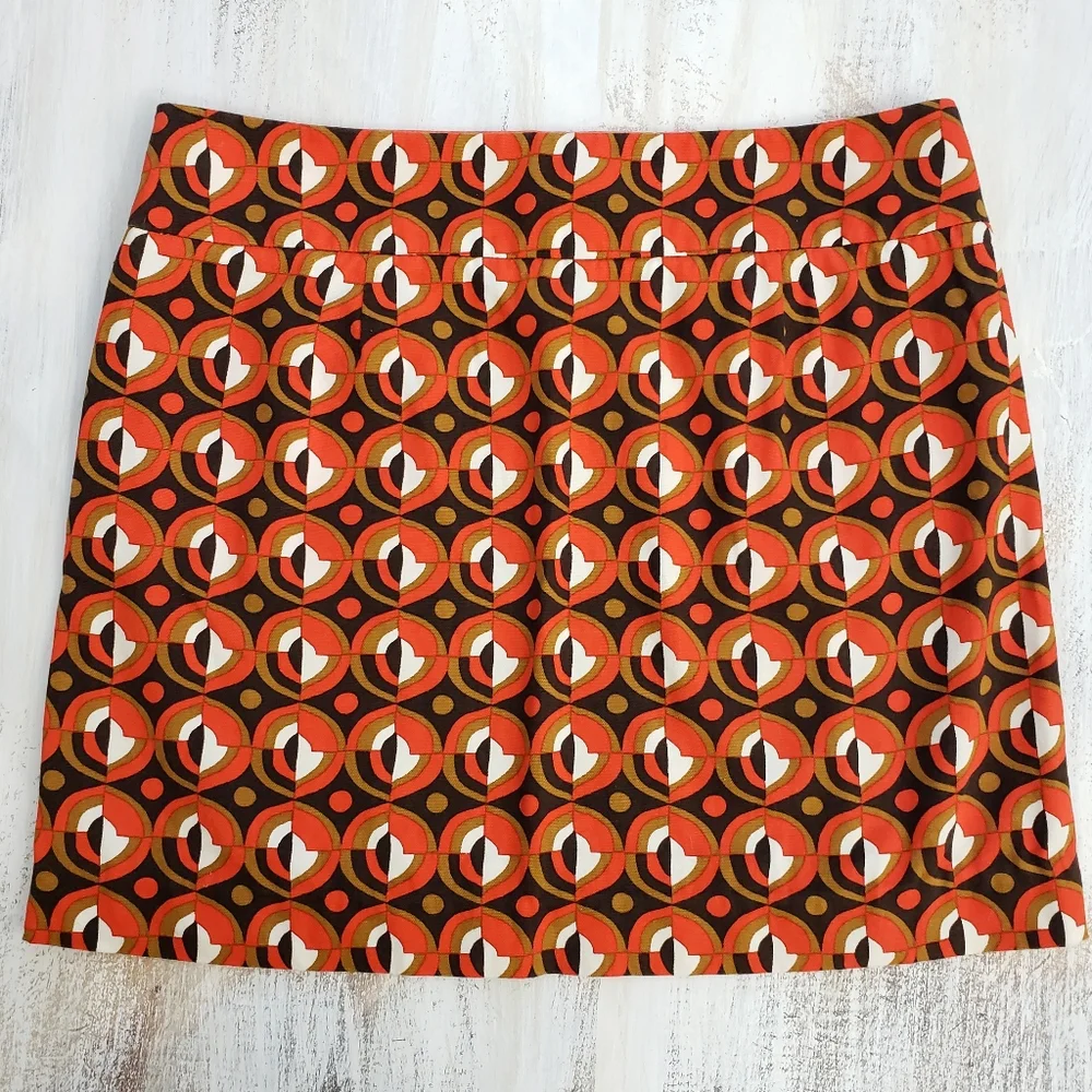 Nwot J. Crew  Abstract Geometrical Print Mini Skirt